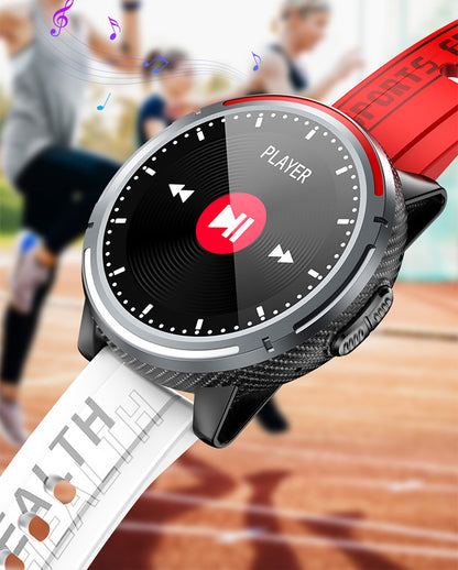 Ceas SmartWatch SUPER FASHION 26 idealSTORE, Ecran color IPS, Compatibilitate Android-IOS, Display 1.28 inch, Monitorizeaza, Ritmul cardiac, Tensiunea arteriala, Oxigenul din sange, Somnul, Caloriile arse, IP 67 WATERPROOF, Pedometru, Culoare Red