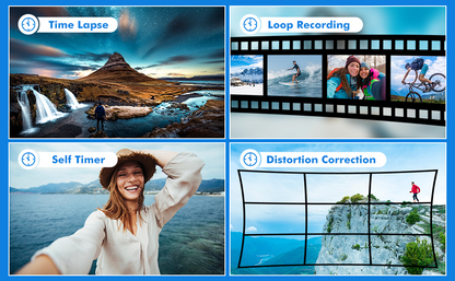 Camera de Actiune idealSTORE SmartGO-Cam 5K Ultra HD, 24 MP, Anti-Shake, Waterproof, Control Vocal, Unghi Larg 170, WiFi incorporat, HDMI, Ecran Tactil