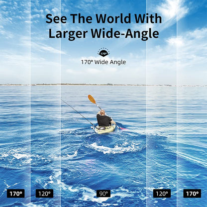 Camera de Actiune idealSTORE SmartGO-Cam 5K Ultra HD, 24 MP, Anti-Shake, Waterproof, Control Vocal, Unghi Larg 170, WiFi incorporat, HDMI, Ecran Tactil