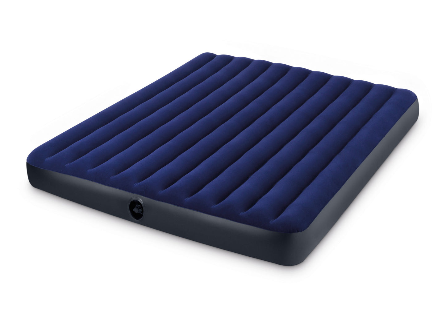 Saltea gonflabila cu kit de reparatie idealSTORE, Dimensiuni 203 x 183 x 22 cm, Fabricata din material rezistent, Permite utilizarea pentru doua persoane, Echipata cu o supapa boston care permite umflarea rapida