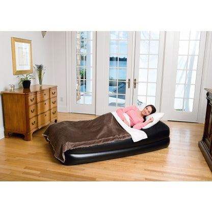 Saltea gonflabila pentru camping IDL Sky Sleep cu pompa electrica incorporata, pentru o persoana, 191x97x46 cm, Impermeabila, fabricata din material rezistent si poliester