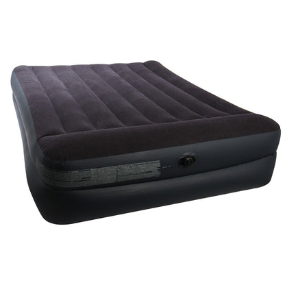 Saltea gonflabila pentru camping IDL Sleep High Delux cu pompa electrica, pentru 2 persoane, 203x152x46, fabricata din material rezistent