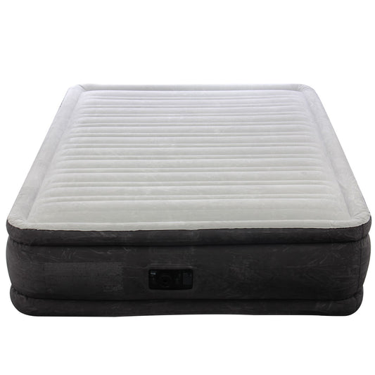 Saltea gonflabila pentru camping IDL FiberTech cu pompa electrica, pentru 2 persoane, 203x152x46, fabricata din material rezistent si poliester