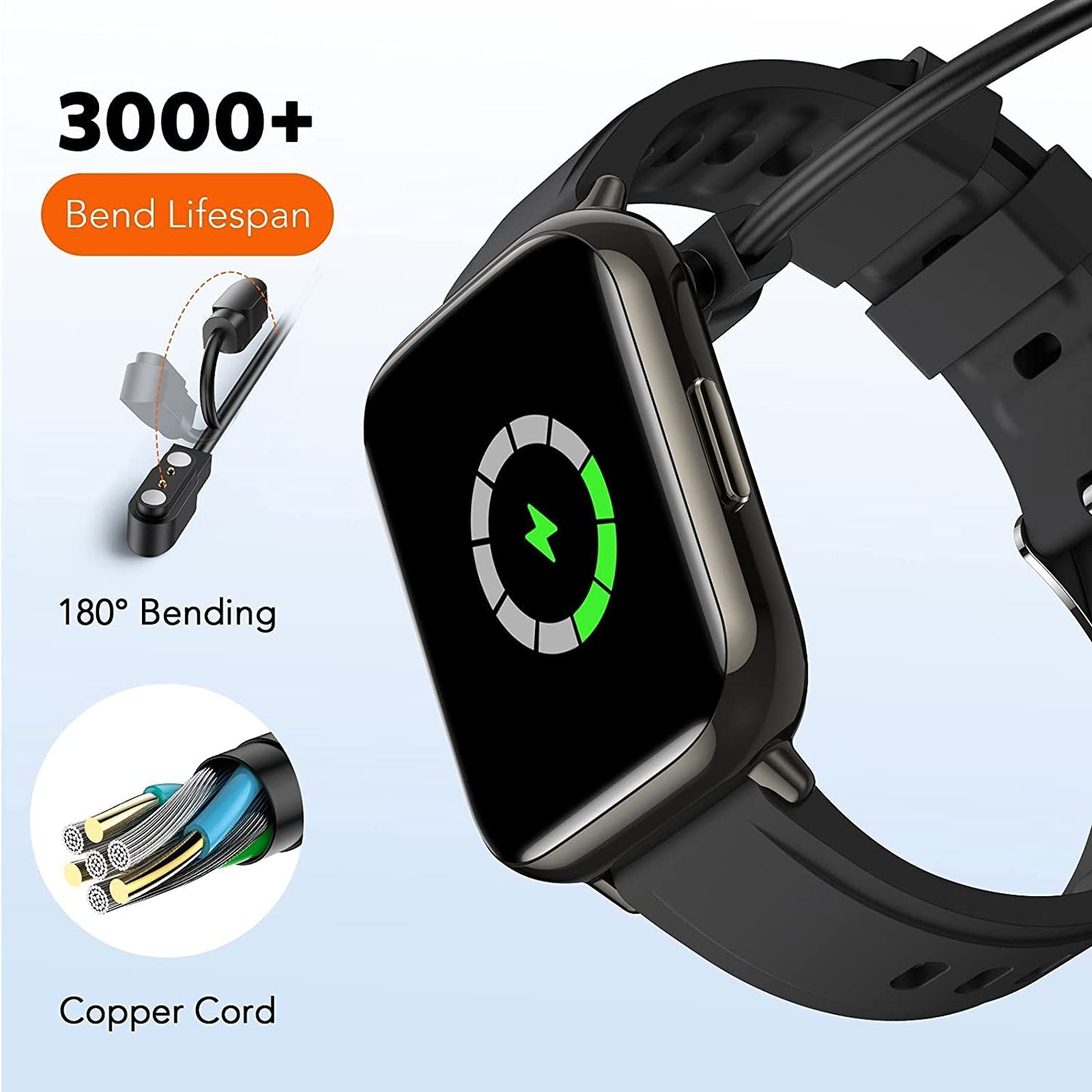 Ceas SmartWatch Saphir idealStore, Ecran HD 1.69 inch, Notificari Apeluri/Mesaje, Monitorizare Ritm Cardiac si Tensiune Arteriala, Compatibil iOS/Android, Negru