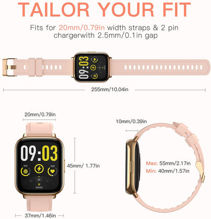 Ceas SmartWatch Saphir idealStore, Ecran HD 1.69 inch, Notificari Apeluri/Mesaje, Monitorizare Fitness, Ritm Cardiac si Tensiune Arteriala, Compatibil iOS/Android, Auriu