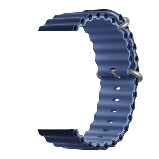 Bratara XStrap compatibila Smartwatch Ultra Watch IdealStore, Silicon rezistent, Fara cusaturi, Dimensiune 49 mm, Blue Edition