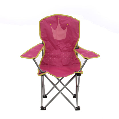 Scaun camping STYLE, pliant, pentru copii,Spatarul si sezutul din poliester durabil prevazut cu brate pentru un confort sporit, 33 x 33 x 60 cm + husa