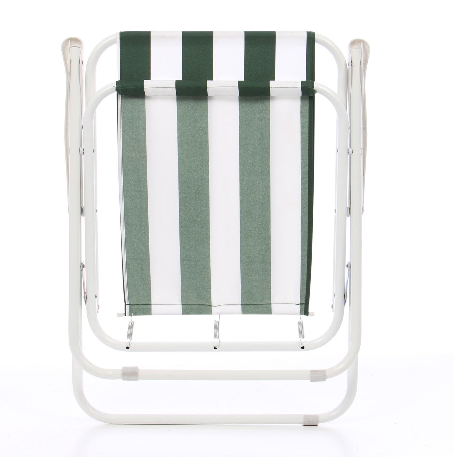 Scaun pescuit, pentru camping, pliant D10883AT-2, structura metalica, material poliester, verde si alb, 50 x 54 x 79 cm