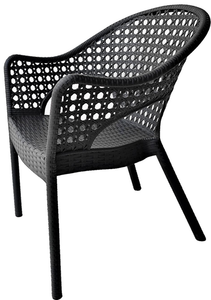 Set Masa cu 6 Scaune idealStore Ratan LUX, pentru Restaurant, Pub, Terasa, Calitate Premium, Masa din Polietilena L 140x l 80x h 75 cm, Scaun din Polietilena L 47 x l 69 x h 85 cm, Model Ratan, Rezistent la Apa, Soare, Inghet, Umezeala, Utilizare Multipla