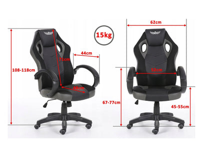 Scaun Gaming Rotativ cu mecanism TILT idealSTORE Smart Armor Red, Proiectat pentru a asigura pozitia si confortul corect al corpului in timpul sedintelor lungi la computer, Design modern, Cotiere moi, Baza solida cu cinci varfuri, Negru-Rosu