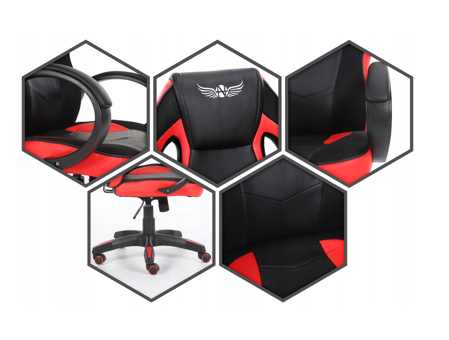 Scaun Gaming Rotativ cu mecanism TILT idealSTORE Smart Armor Red, Proiectat pentru a asigura pozitia si confortul corect al corpului in timpul sedintelor lungi la computer, Design modern, Cotiere moi, Baza solida cu cinci varfuri, Negru-Rosu
