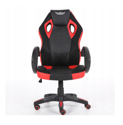 Scaun Gaming Rotativ cu mecanism TILT idealSTORE Smart Armor Red, Proiectat pentru a asigura pozitia si confortul corect al corpului in timpul sedintelor lungi la computer, Design modern, Cotiere moi, Baza solida cu cinci varfuri, Negru-Rosu