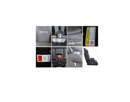 Scaun auto PROFESIONAL pentru copil Bravo Junior Red, Model Deluxe, Pentru 3 grupe de greutate intre 9-36 KG, Culoare Negru-Rosu, ce asigura maximul de siguranta si confort pentru copilul dumneavoastra, ideal pentru calatorii