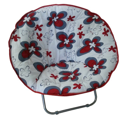 Scaun camping pliant IDL SummerTime Moon Flower, Cu structura metalica, Forma rotunda, Material confortabil, Rezistenta sporita, Dimensiuni 80 x 80 x 82 cm