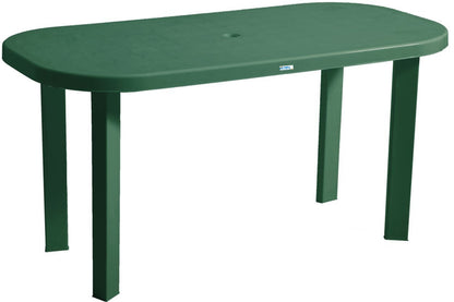 Set masa Gradina idealStore cu 6 Scaune si Masa 140x70x70cm, Rezistenta Sporita, Plastic de Inalta Calitate rezistent UV, Rezistent la Apa si Temperaturi Ridicate, Verde