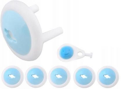 Set 6 Protectii Siguranta pentru Priza idealStore SafetySocKET, cu Cheita, Montare Usoara, Protejare impotriva Socurilor Electrice