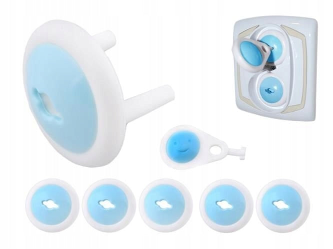 Set 6 Protectii Siguranta pentru Priza idealStore SafetySocKET, cu Cheita, Montare Usoara, Protejare impotriva Socurilor Electrice