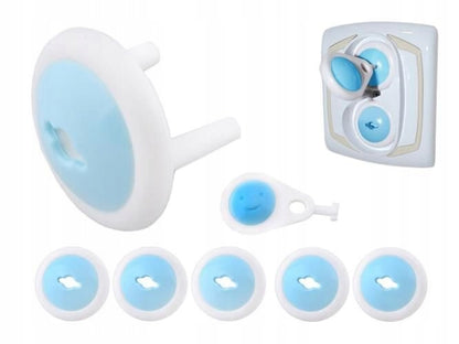 Set 6 Protectii Siguranta pentru Priza idealStore SafetySocKET, cu Cheita, Montare Usoara, Protejare impotriva Socurilor Electrice