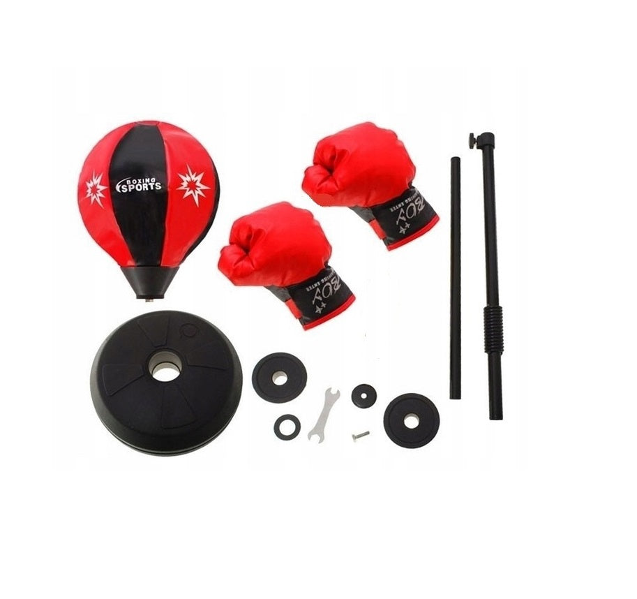 Set de joaca tip Box interactiv idealSTORE King Boxing Sport, Kitul dezvolta coordonarea motorie si agilitatea, Dimensiune universala