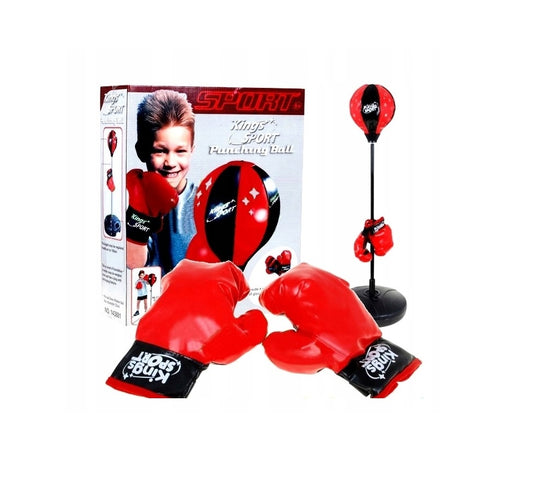 Set de joaca tip Box interactiv idealSTORE King Boxing Sport, Kitul dezvolta coordonarea motorie si agilitatea, Dimensiune universala