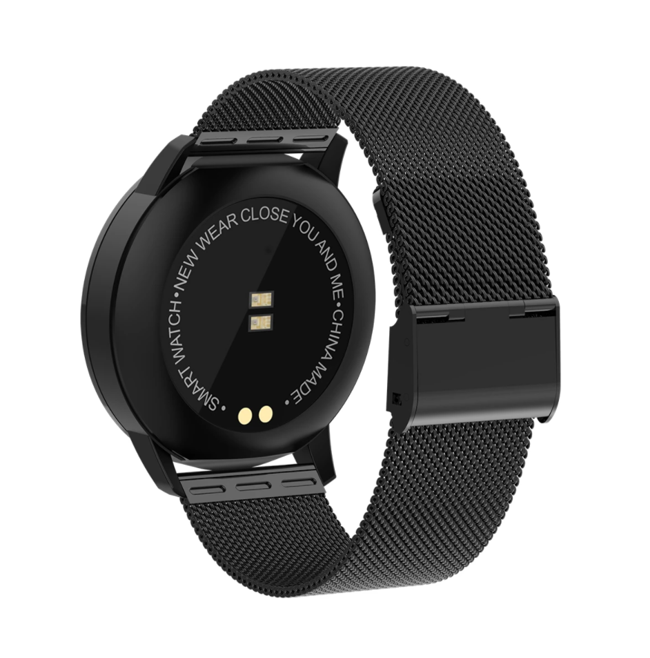 Ceas SmartWatch IdealSTORE Smart Fit 90 cu bratara metalica, Functie Oximetru SpO2, Functie avertizare sedentarism, Monitorizarea ritmului cardiac, Notificari Apeluri, SMS, Aplicatii, Rezistent la apa IP67, Ecran Full Touch 1.3 inch, Negru