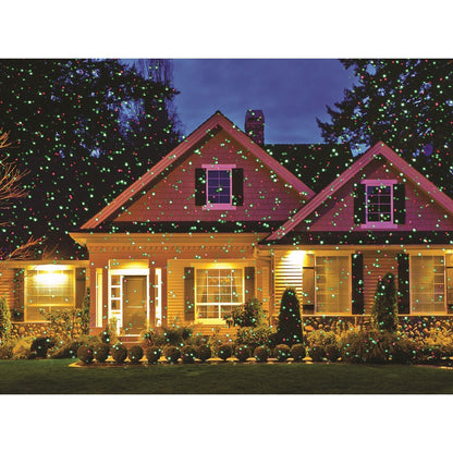 Instalatie Craciun IDL Laser Shower cu telecomanda, pentru iluminarea casei, 9 Functii ce pot oferi un joc de lumini in combinatia de culori rosu si verde