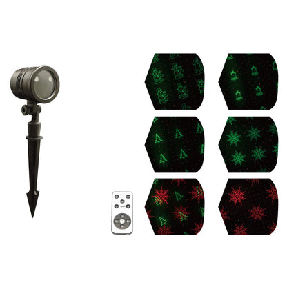 Instalatie Craciun IDL Laser Shower cu Telecomanda ce schimba infatisarea casei realizand diferite proiectii speciale cu lumini in nuante de rosu si verde