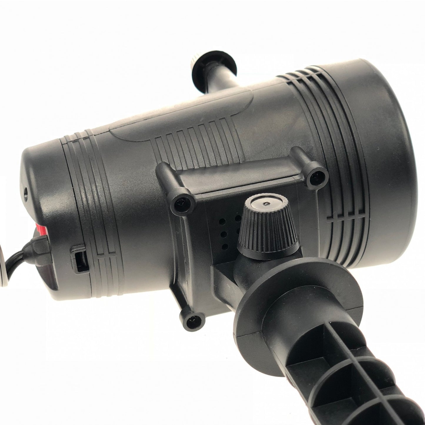 Instalatie Craciun IDL Laser Shower pentru iluminarea casei ce include 6 filme cu 4 modele diferite ce au proiectie multicolora, Model rotativ cu 4 surse de tip LED cu 8 ore de functionare