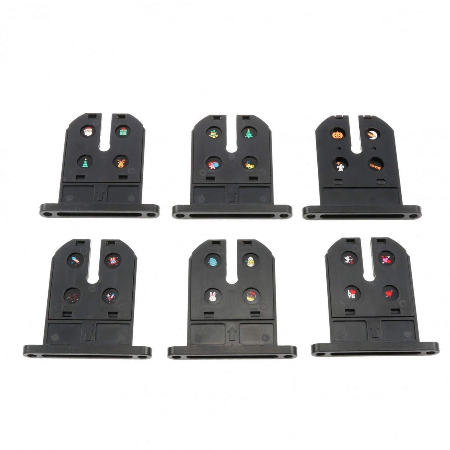 Instalatie Craciun IDL Laser Shower pentru iluminarea casei ce include 6 filme cu 4 modele diferite ce au proiectie multicolora, Model rotativ cu 4 surse de tip LED cu 8 ore de functionare