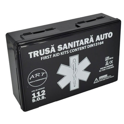 Kit siguranta rutiera omologat R.A.R idealSTORE Valabil 5 ANI 1 x Stingator reincarcabil 1 kg, 1 x Trusa prim ajutor, 1 x Triunghi, 1x Vesta reflectorizanta alaturi de Geanta pentru depozitare