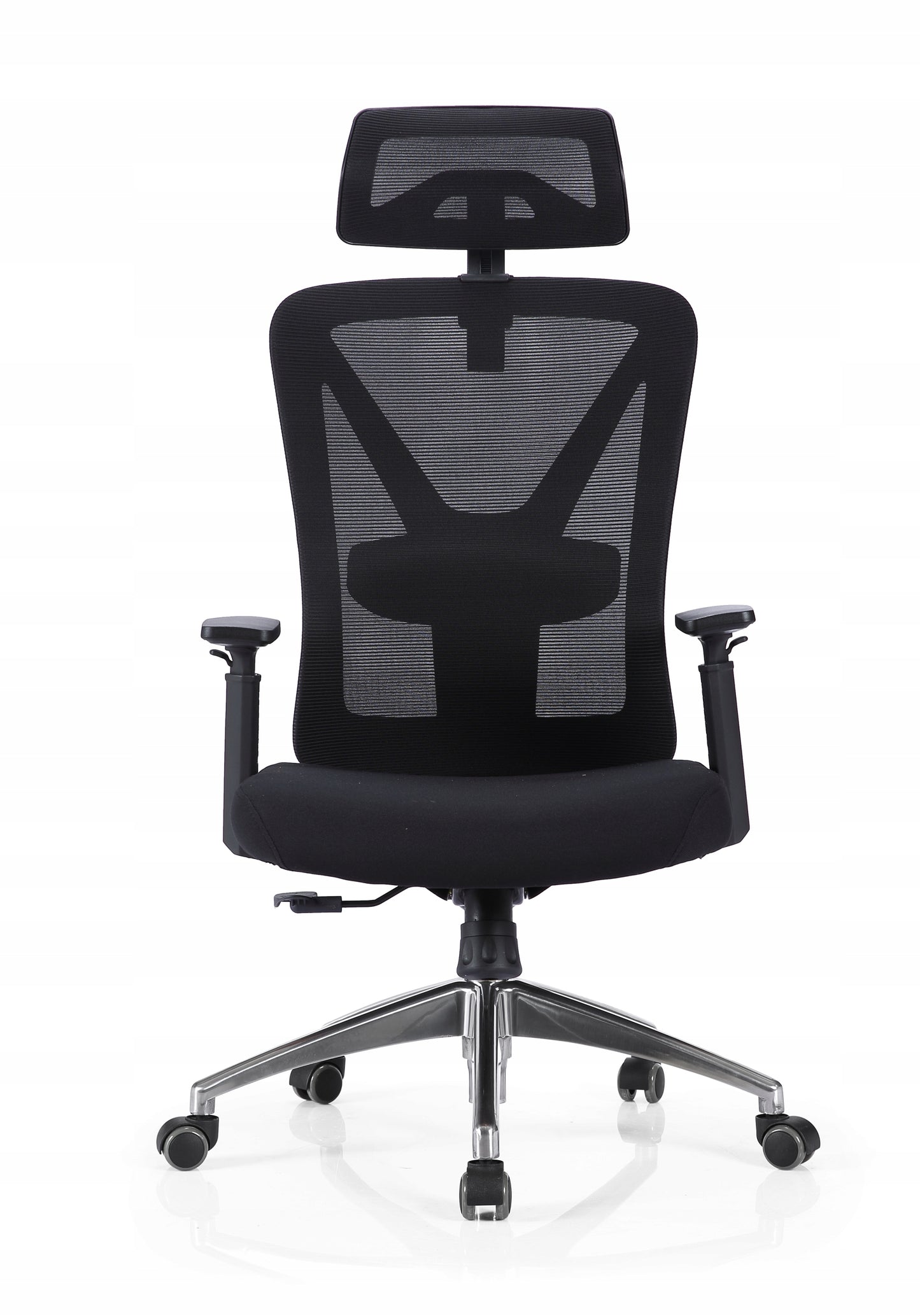 Scaun de birou Rotativ idealSTORE Vito Elite Collection, Echipat cu spuma confortabila, Spate respirabil realizat din plasa micro, Cotiere 2D reglabile, Baza din aluminiu, Posibilitatea inclinarii spatarului pana la 130 , Maxim 130 kg