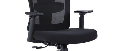 Scaun de birou Rotativ idealSTORE Vito Elite Collection, Echipat cu spuma confortabila, Spate respirabil realizat din plasa micro, Cotiere 2D reglabile, Baza din aluminiu, Posibilitatea inclinarii spatarului pana la 130 , Maxim 130 kg