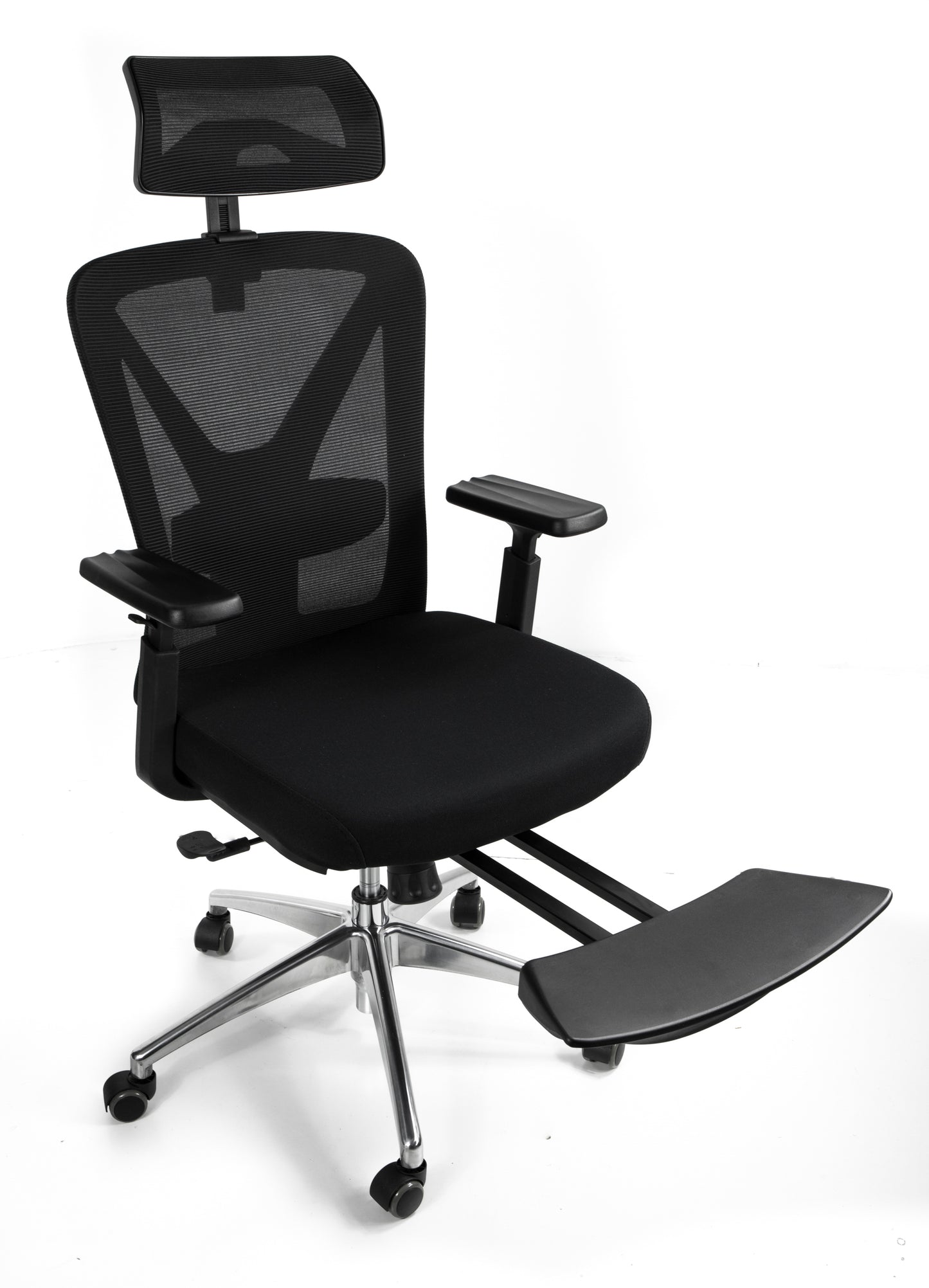 Scaun de birou Rotativ idealSTORE Vito Elite Plus Collection, Echipat cu spuma confortabila, Spate respirabil, Cotiere 3D reglabile, Baza din aluminiu, Posibilitatea inclinarii spatarului pana la 130 , Suport pentru picioare retractabil, Maxim 130 kg