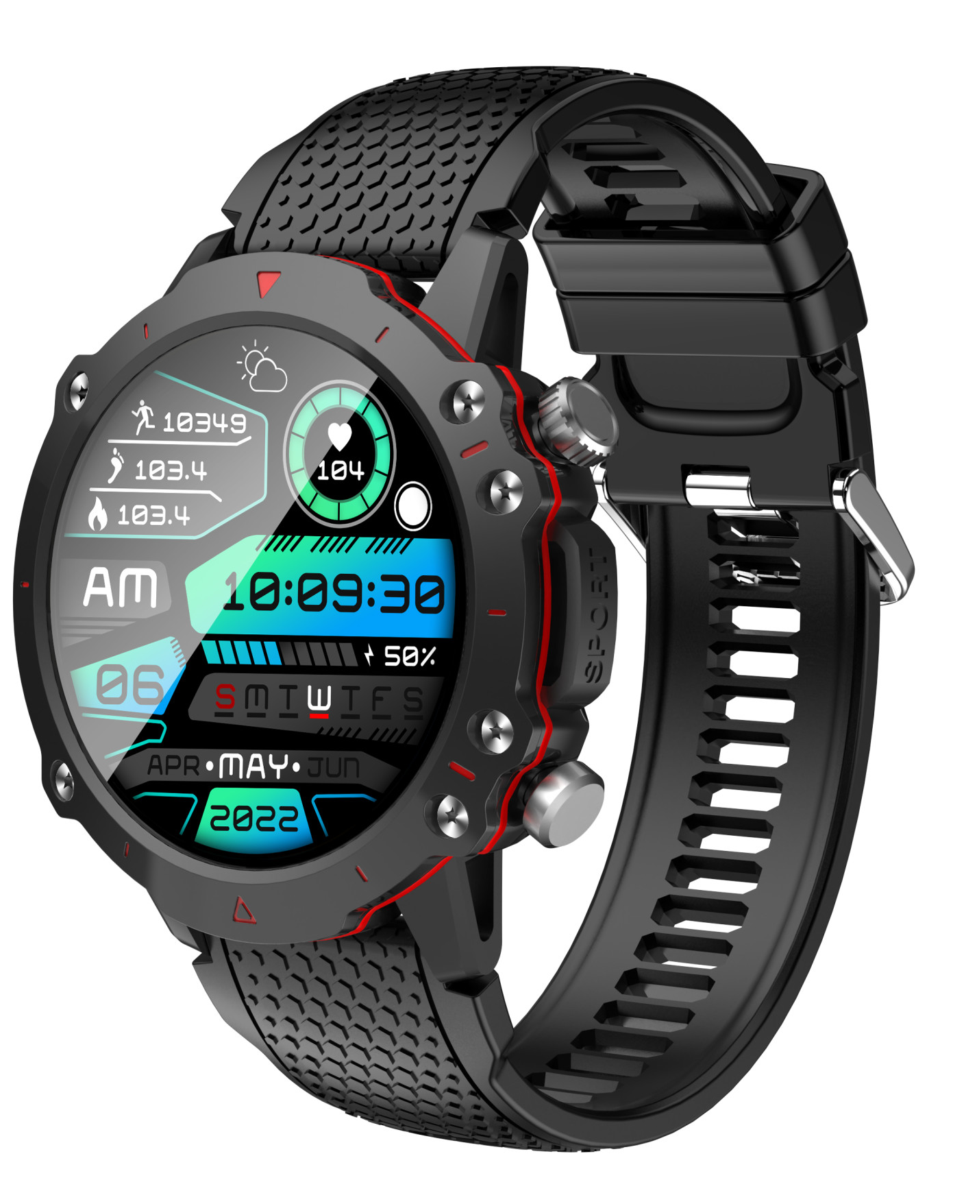 Ceas SmartWatch Skeleton Lux idealSTORE, Display IPS 1.52 inch, Android/IOS, Apel Bluetooth, Mesaje, Retele Solciale, Control Muzica-Camera Fitness Traker, Monitorizare Somn, Oxigenul din Sange, Tensiune Arteriala, Vremea, Pasii, IP67, 100+ Moduri Sport