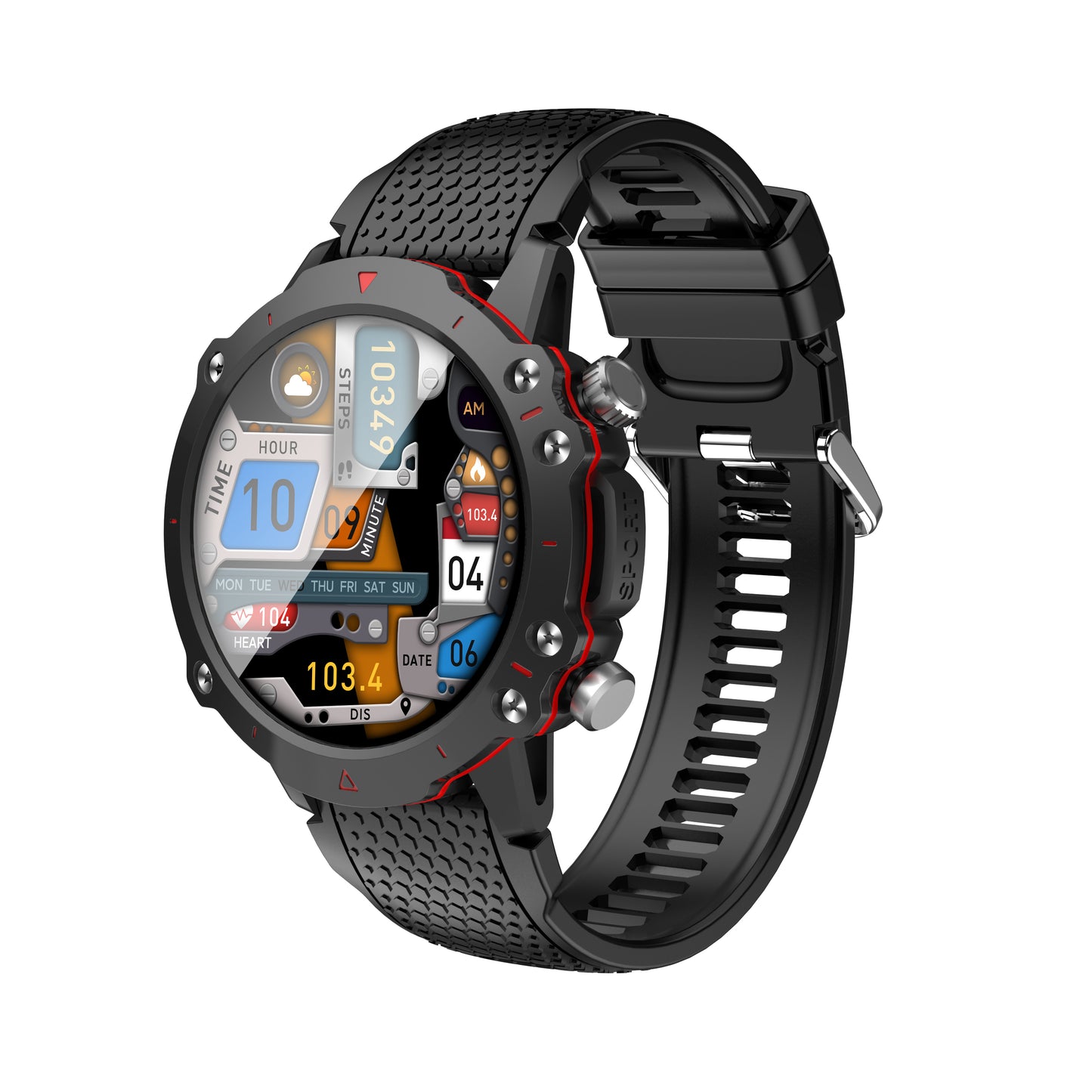 Ceas SmartWatch Skeleton Lux idealSTORE, Display IPS 1.52 inch, Android/IOS, Apel Bluetooth, Mesaje, Retele Solciale, Control Muzica-Camera Fitness Traker, Monitorizare Somn, Oxigenul din Sange, Tensiune Arteriala, Vremea, Pasii, IP67, 100+ Moduri Sport