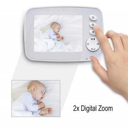 Sistem de Monitorizare Video si Audio Baby SuperCam idealStore, Ecran 3.2 inch, Comunicare Bidirectionala, Mod Eco, Cantece de Leagan, Monitor de Temparatura, Vedere Noctura, Rotire Orizontala/Verticala, Wireless