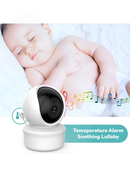 Baby Monitor MiniBaby IdealStore, Ecran HD de 4.3 inch, Night Vision Auto, Rotire Verticala si Orizontala, Vedere de inalta calitate, Cantece de leagan, Raza mare de actiune pana la 200m, Comunicare intre cele 2 dispozitive