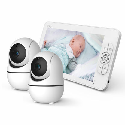Baby Monitor ShineBaby IdealStore, Ecran HD de 7 inch, Monitorizare temperatura, Rotire Verticala si Orizontala, Vedere de inalta calitate pe timpul noptii, Cantece de leagan, Raza mare de actiune pana la 300m, Zoom 4X, Comunicare intre cele 2 dispozitive
