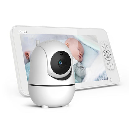 Baby Monitor ShineBaby IdealStore, Ecran HD de 7 inch, Monitorizare temperatura, Rotire Verticala si Orizontala, Vedere de inalta calitate pe timpul noptii, Cantece de leagan, Raza mare de actiune pana la 300m, Zoom 4X, Comunicare intre cele 2 dispozitive