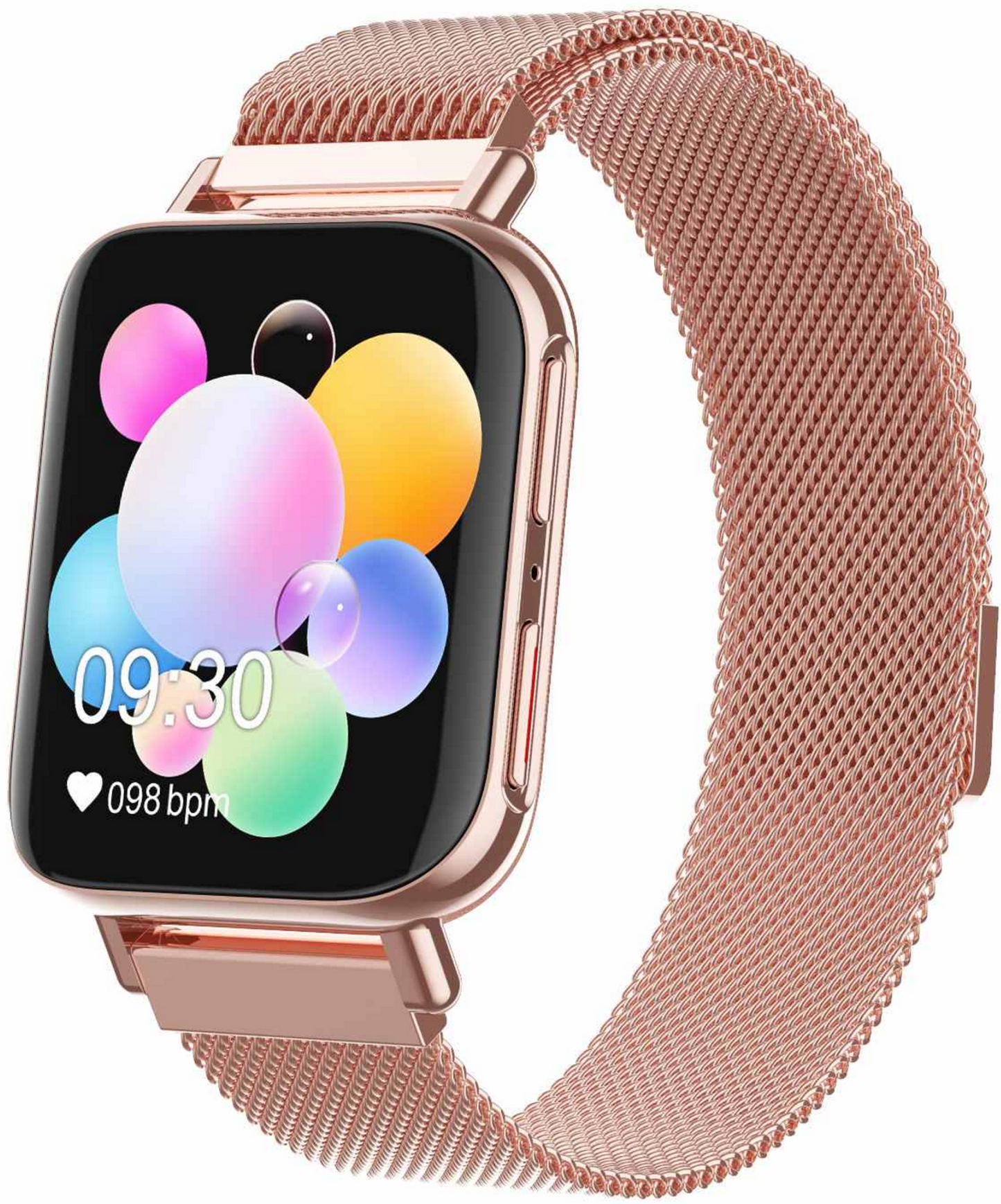 Ceas SmartWatch Qwath idealStore, Functie Apel Primit, Monitor de Somn, Monitor Ritm Cardiac, Tesiunea Arteriala, Tracker Fitness Ecran TFT 1.54 inch, Rezistent la Apa IP67, Compatibil iOS si Android, Auriu