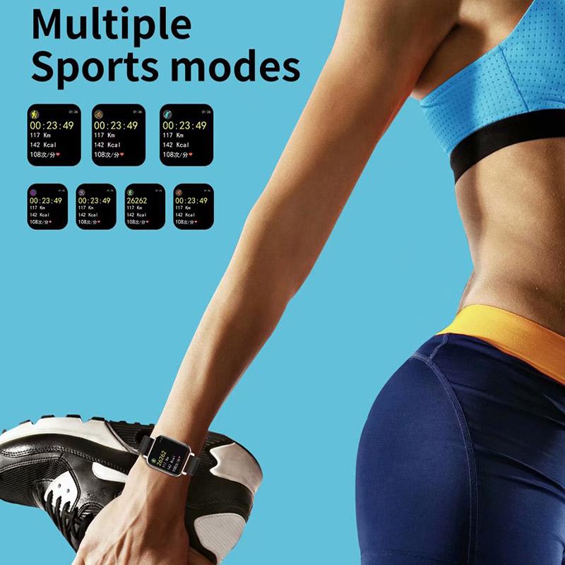 Ceas SmartWatch Qwath idealStore, Functie Apel Primit, Monitor de Somn, Monitor Ritm Cardiac, Tesiunea Arteriala, Tracker Fitness Ecran TFT 1.54 inch, Rezistent la Apa IP67, Compatibil iOS si Android, Negru