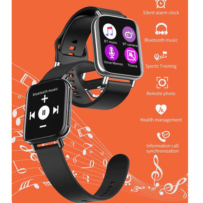 Ceas SmartWatch Qwath idealStore, Functie Apel Primit, Monitor de Somn, Monitor Ritm Cardiac, Tesiunea Arteriala, Tracker Fitness Ecran TFT 1.54 inch, Rezistent la Apa IP67, Compatibil iOS si Android, Negru