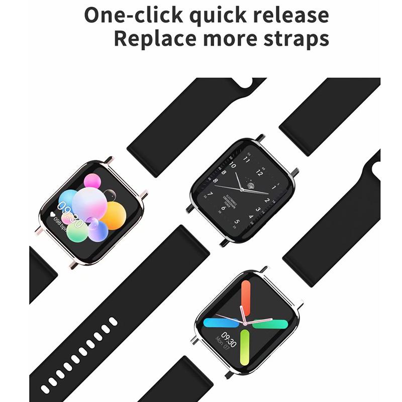 Ceas SmartWatch Qwath idealStore, Functie Apel Primit, Monitor de Somn, Monitor Ritm Cardiac, Tesiunea Arteriala, Tracker Fitness Ecran TFT 1.54 inch, Rezistent la Apa IP67, Compatibil iOS si Android, Negru