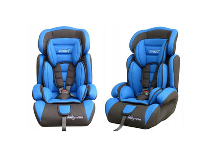 Scaun auto PROFESIONAL pentru copil, SMART BABY 2019, Limited Edition, Pentru 3 grupe de greutate intre 9-36 KG, Culoare Negru-Albastru, Imbina perfect confortul si siguranta copilului, Destinat calatoriilor