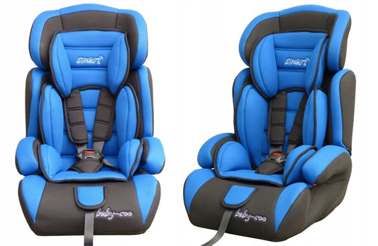 Scaun auto PROFESIONAL pentru copil, SMART BABY 2019, Limited Edition, Pentru 3 grupe de greutate intre 9-36 KG, Culoare Negru-Albastru, Imbina perfect confortul si siguranta copilului, Destinat calatoriilor