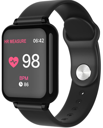 Ceas Smartwatch Fitness BestTime Hero Black, 1.3 inch Full Touch Screen, Control complet al sanatatii, Monitorizare somn, Cronometru, GPS, Photo Control, Reglarea luminozitatii ecranului, Functie Anti-Lost, Negru