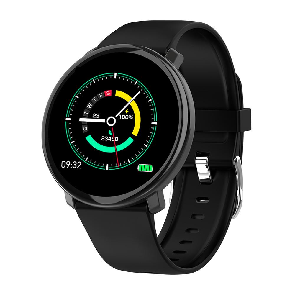 SmartWatch COLSlim Max31, Ecran Tactil de 1.3 inch, Monitorizare ritm cardiac, Tensiune arteriala, Somn, Pedometru, Control calorii, Sedentarism, Notificari apeluri/mesaje, Compatibilitate Android/iOS, Grad de protectie IP67, Silicon Negru
