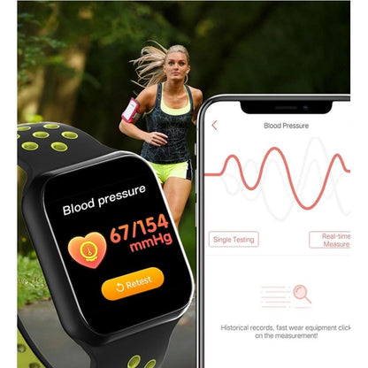 Ceas SmartWatch FORCE Sport8, Display TFT 1.3 inch, Monitorizarea frecventei cardiace si a somnului, Senzor si pedometru 3D pentru a masura pasii, caloriile arse, Functie Anti-Lost, Compatibilitate Andoid/iOS, Negru-Verde
