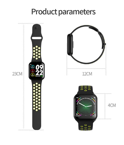 Ceas SmartWatch FORCE Sport8, Display TFT 1.3 inch, Monitorizarea frecventei cardiace si a somnului, Senzor si pedometru 3D pentru a masura pasii, caloriile arse, Functie Anti-Lost, Compatibilitate Andoid/iOS, Negru-Verde