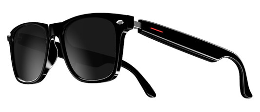 Ochelari inteligenti idealSTORE smartGlasses, conectare Bluetooth, Preluare Apel, Microfon, Ascultare Muzica, Difuzoare incorporate, Sunet Stereo, Sunet Notificari, Lentile Cu Protectie UV Negre, Rezistent la Apa
